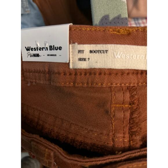 Western Blue Los Angeles Bootcut Jeans 7/30 NEW Cowgirl Festival Hippie Y2K - Picture 12 of 12